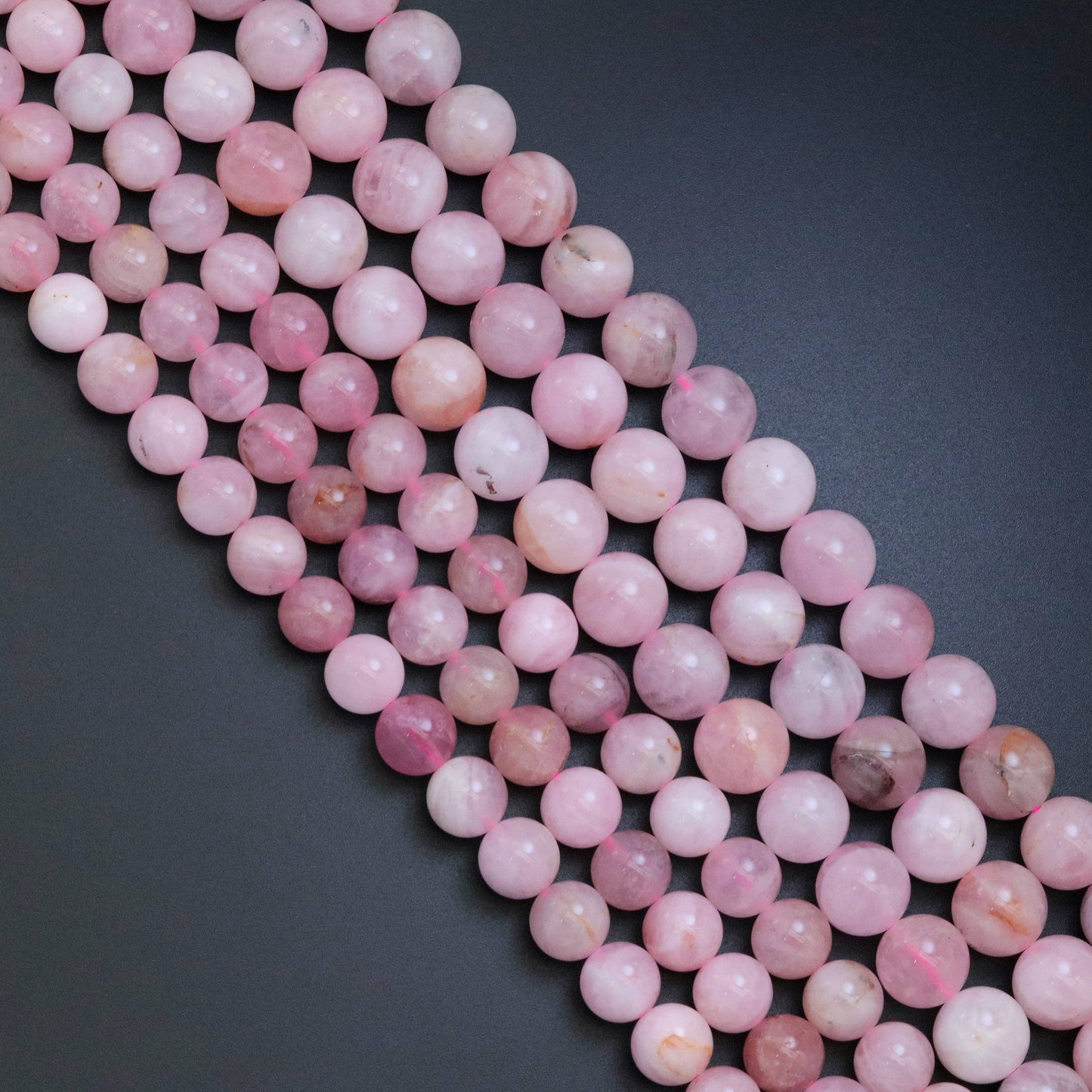 Genuine Pink Opal Round Smooth Beads,Sku#U1825c
