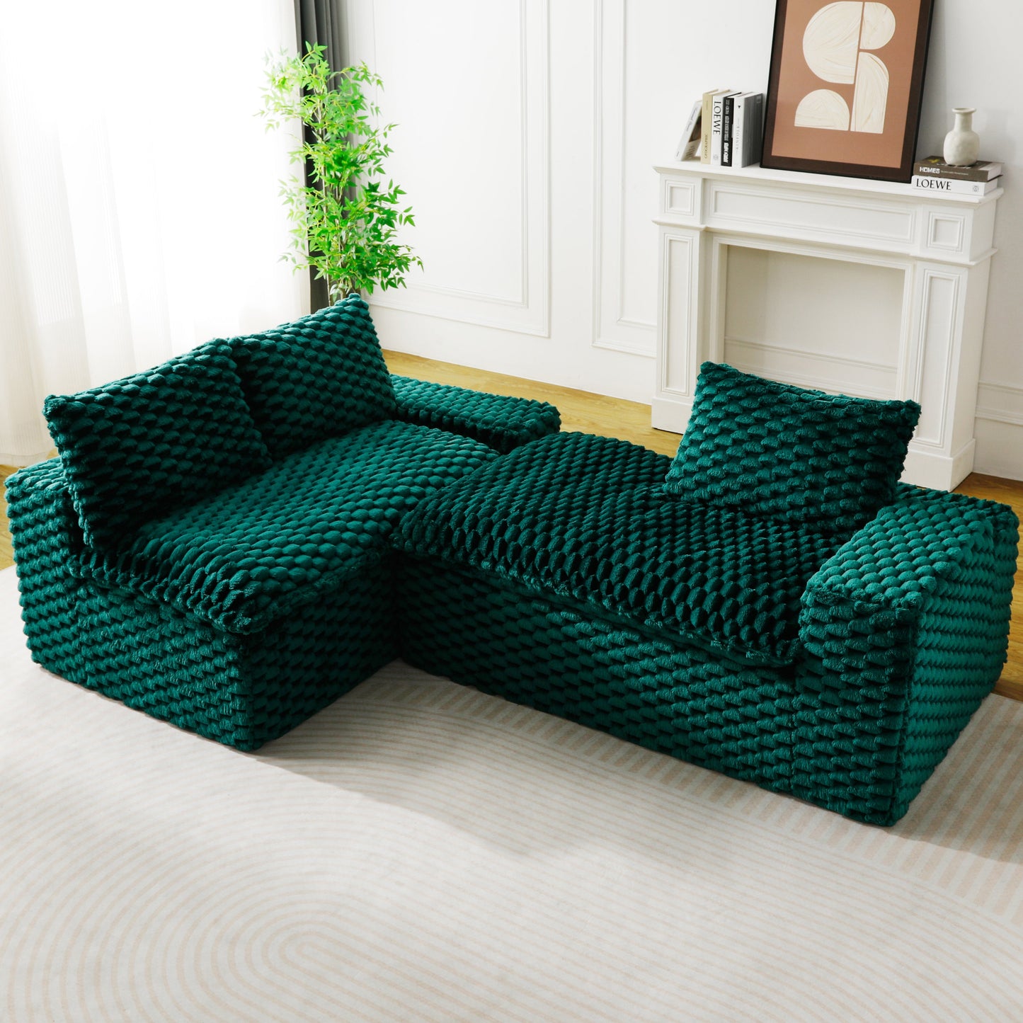 Green Turtle Velvet Versatile Sofa