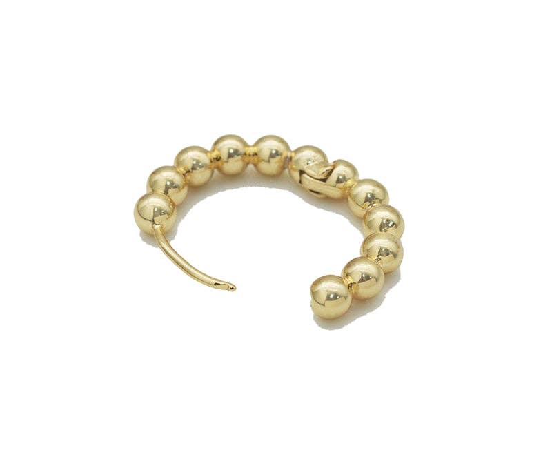 Ball Hoop Earrings, Sku#J369C