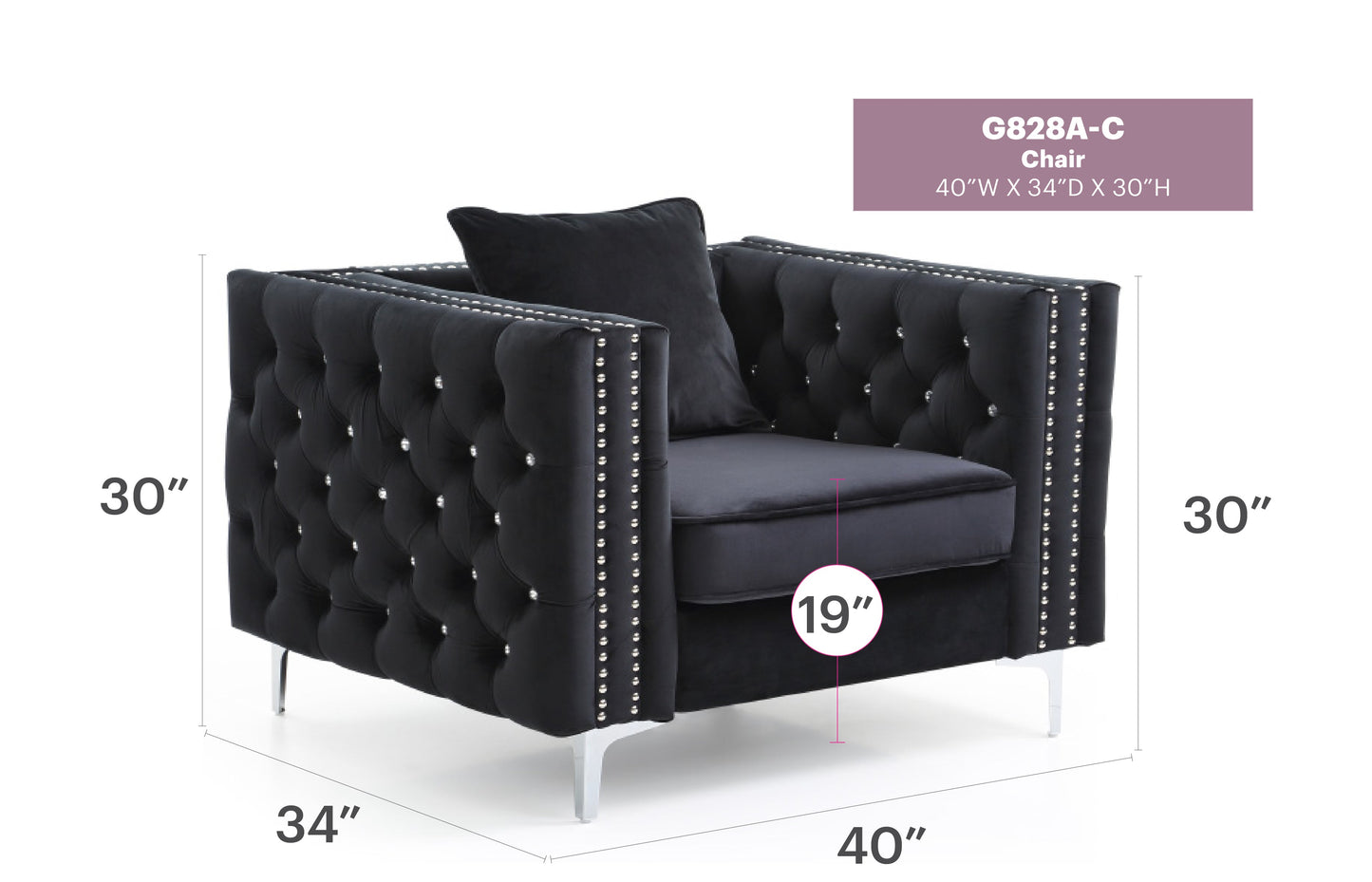 Sleek Contemporary Track Arm Chair