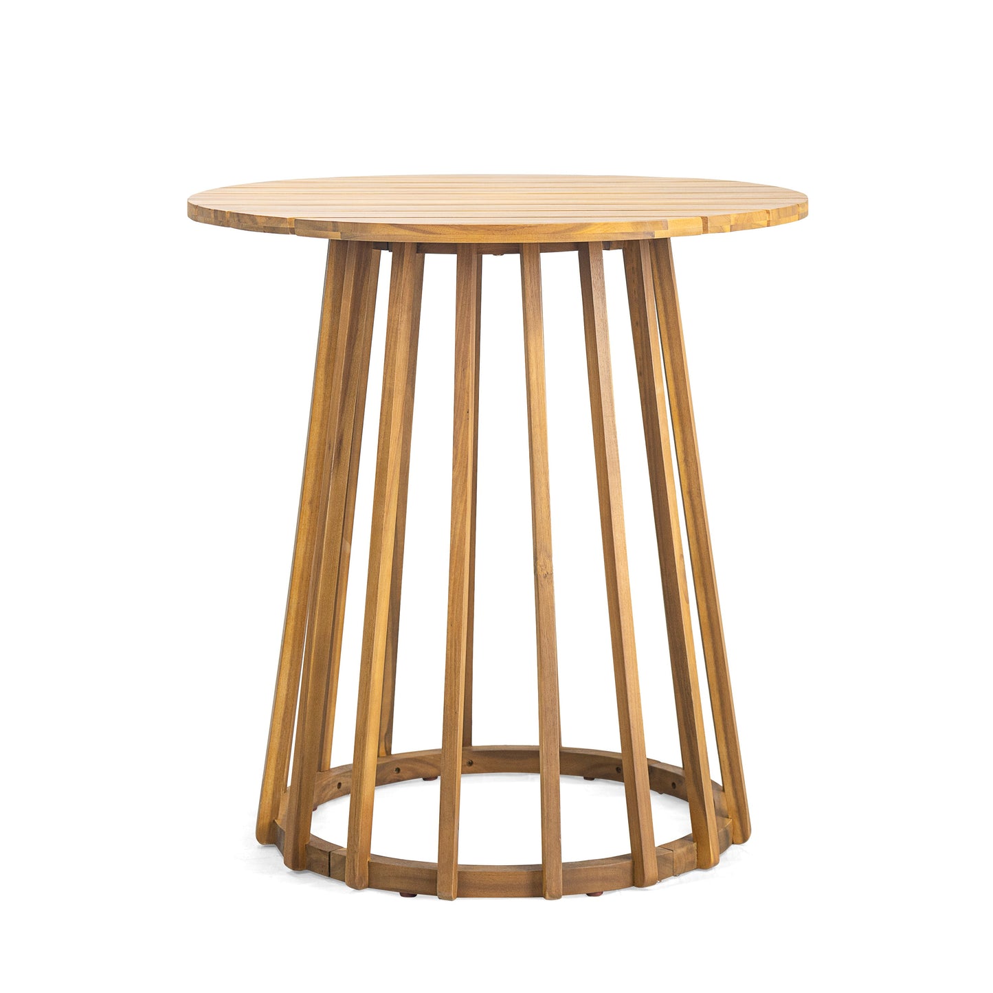 Outdoor Round Top Acacia Wood Dining Table