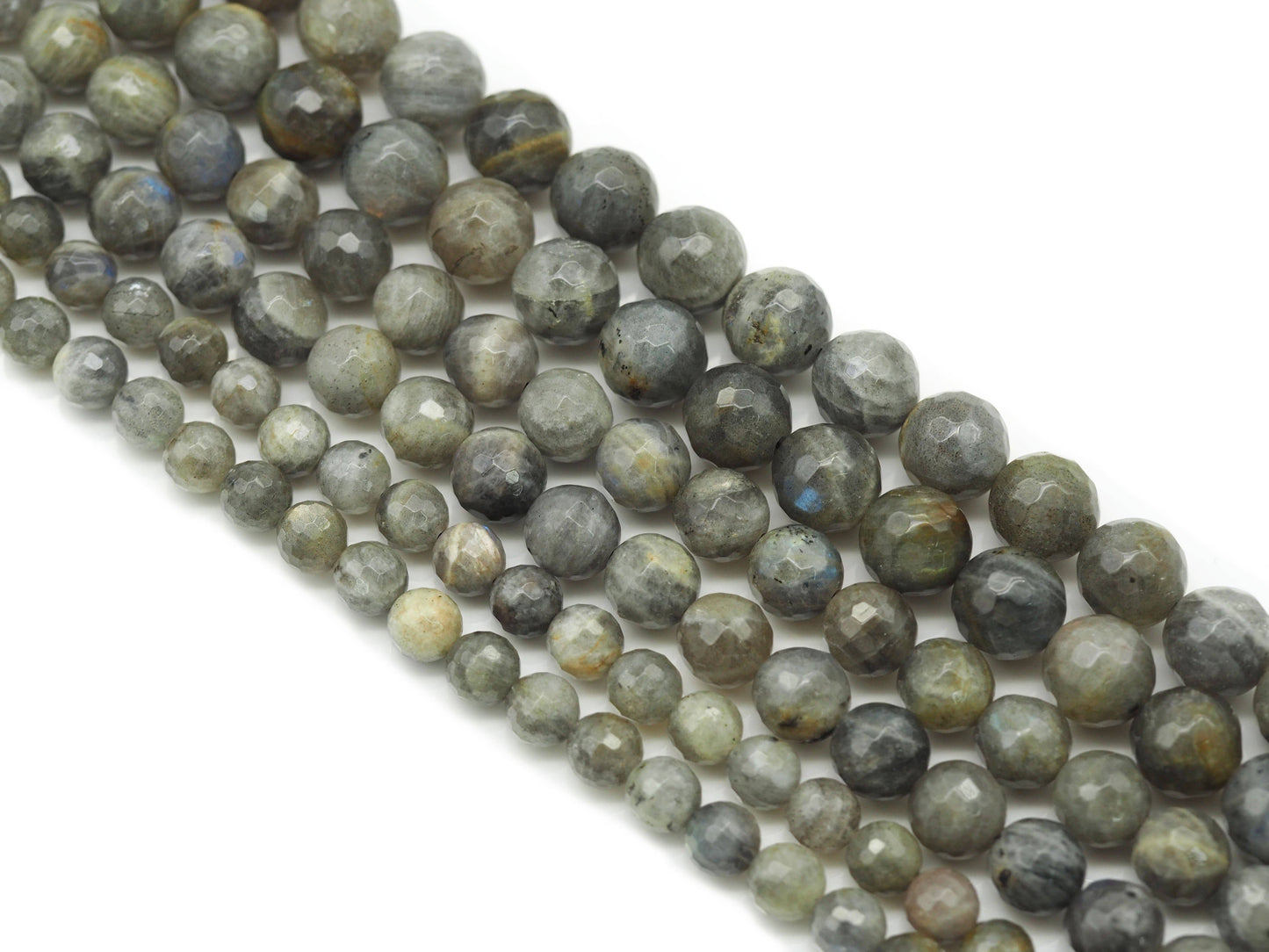 Natural Faceted Round Labradorite Beads, Sku#HY12