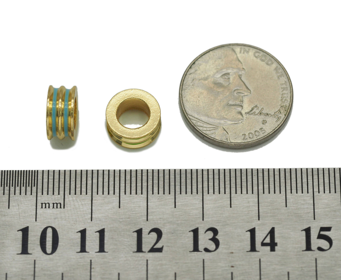 Large Hole Enamel Spacer Beads, Sku#LK653