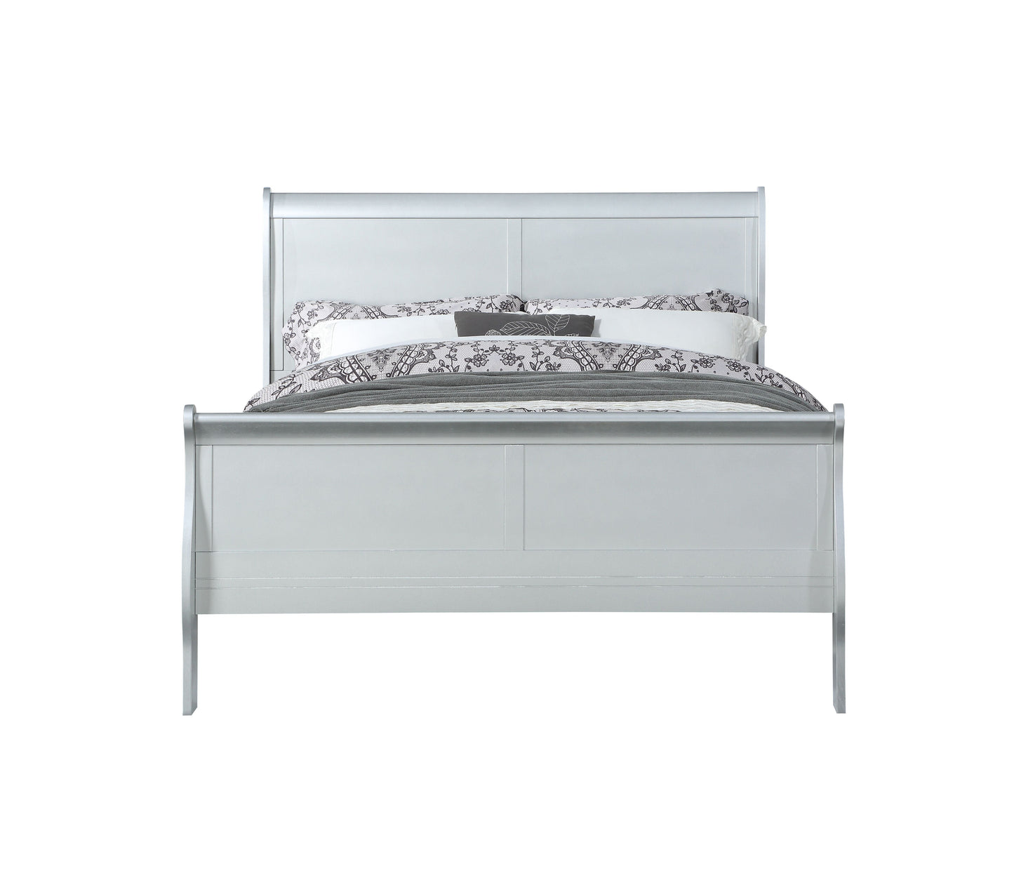 Louis Philippe Platinum Finish Eastern King Bed