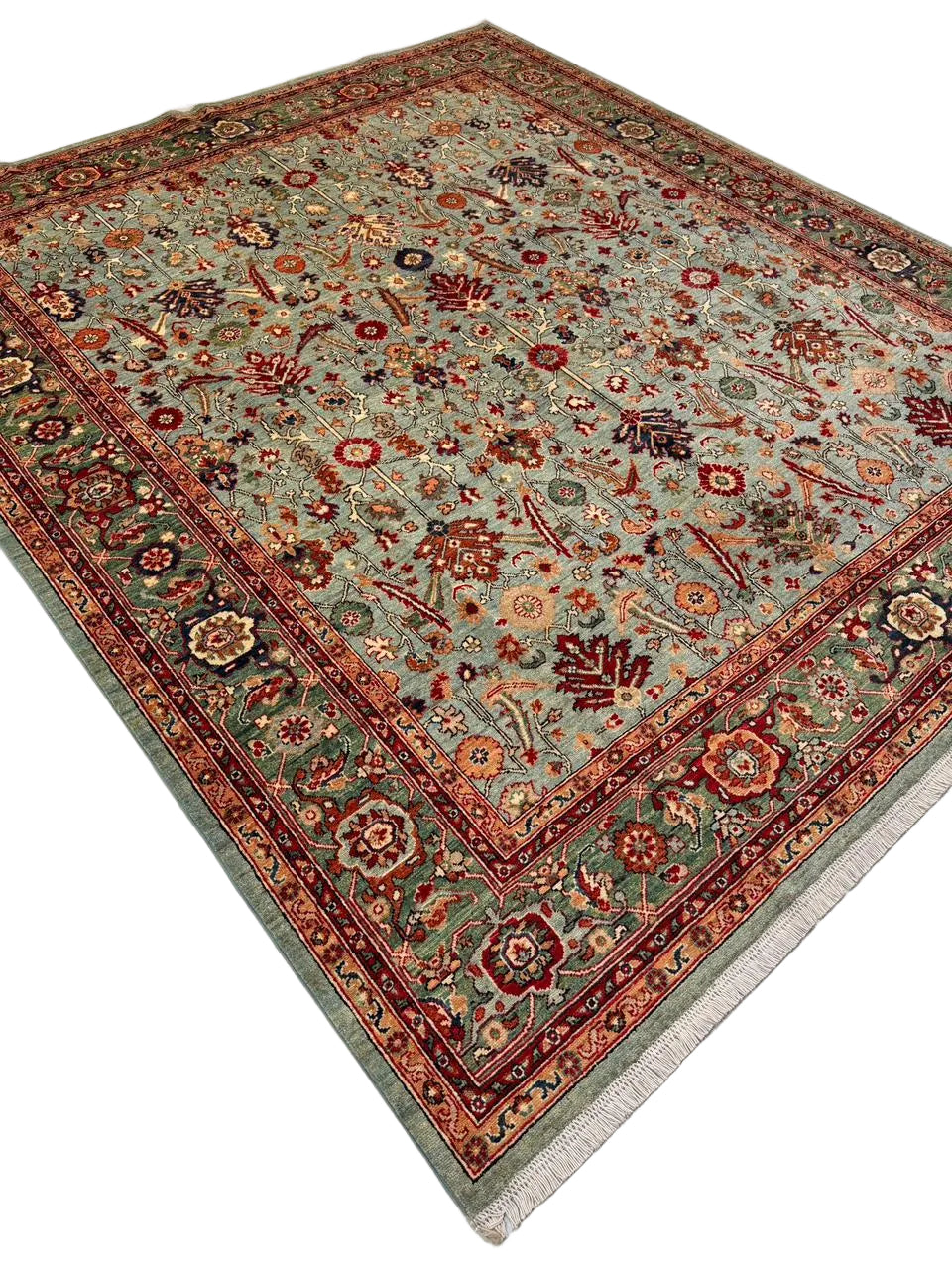 Hand-Knotted Vegetable Dye Sultanabad Rug from Pakistan,  8' 5" x 10'
