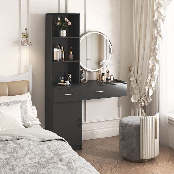 Black Modern Hair Desk
