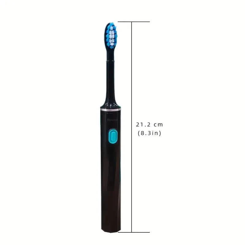 Sonic Electric Toothbrush – 6 Brush Heads, 3 Modes, AA Battery, IPX7 Waterproof