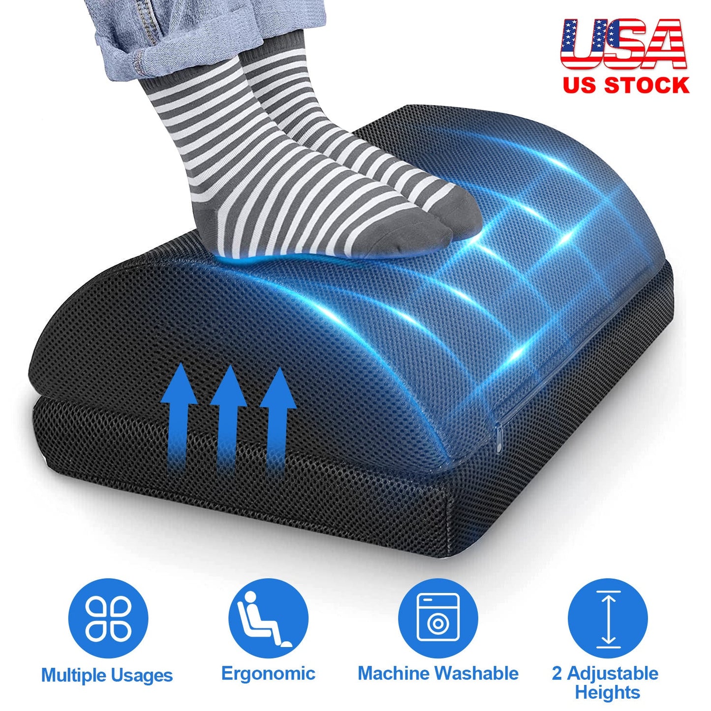 Under Desk Ergonomic Footrest for Home Office