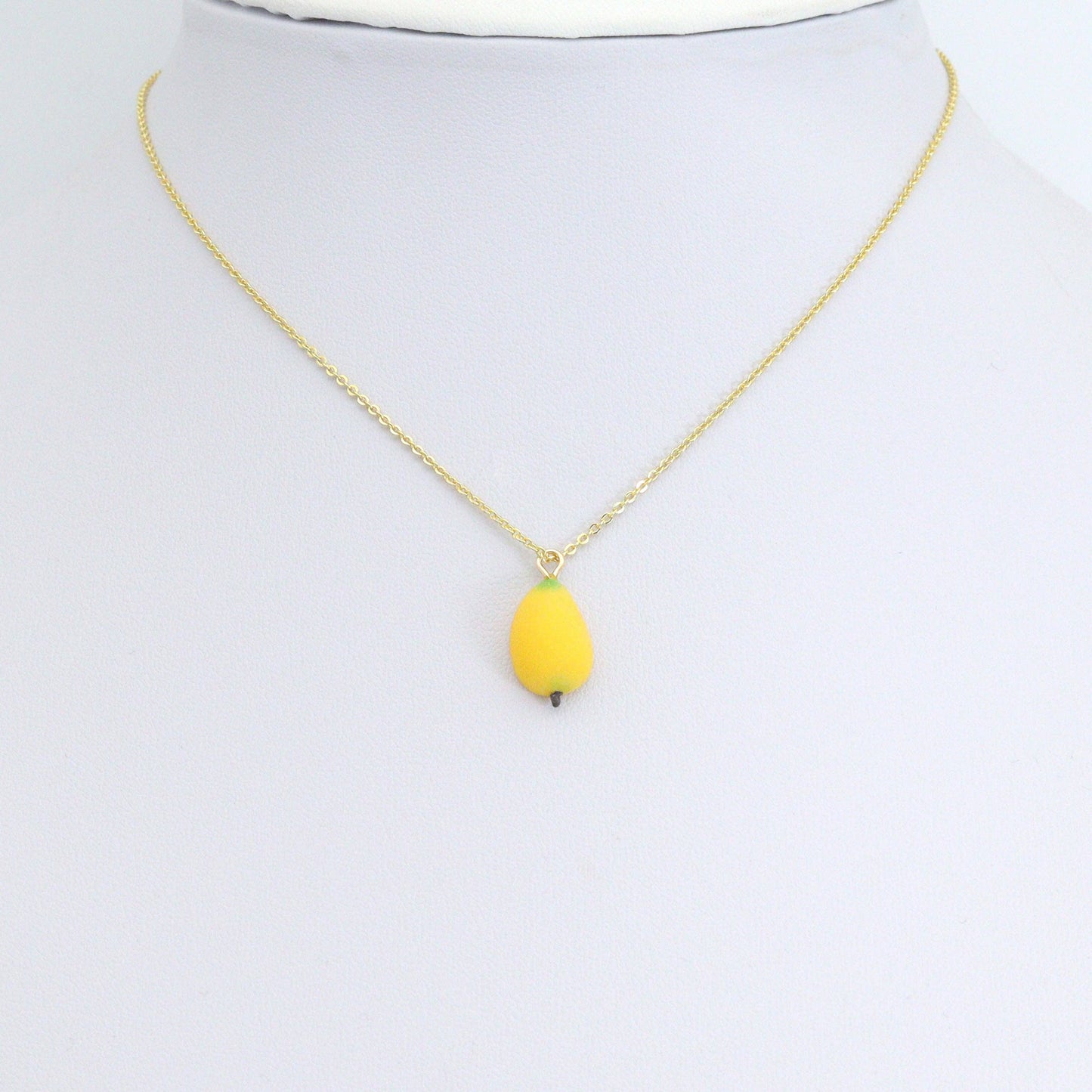 Cute Enamel Yellow Mango Charm Pendant,Sku#LK1238