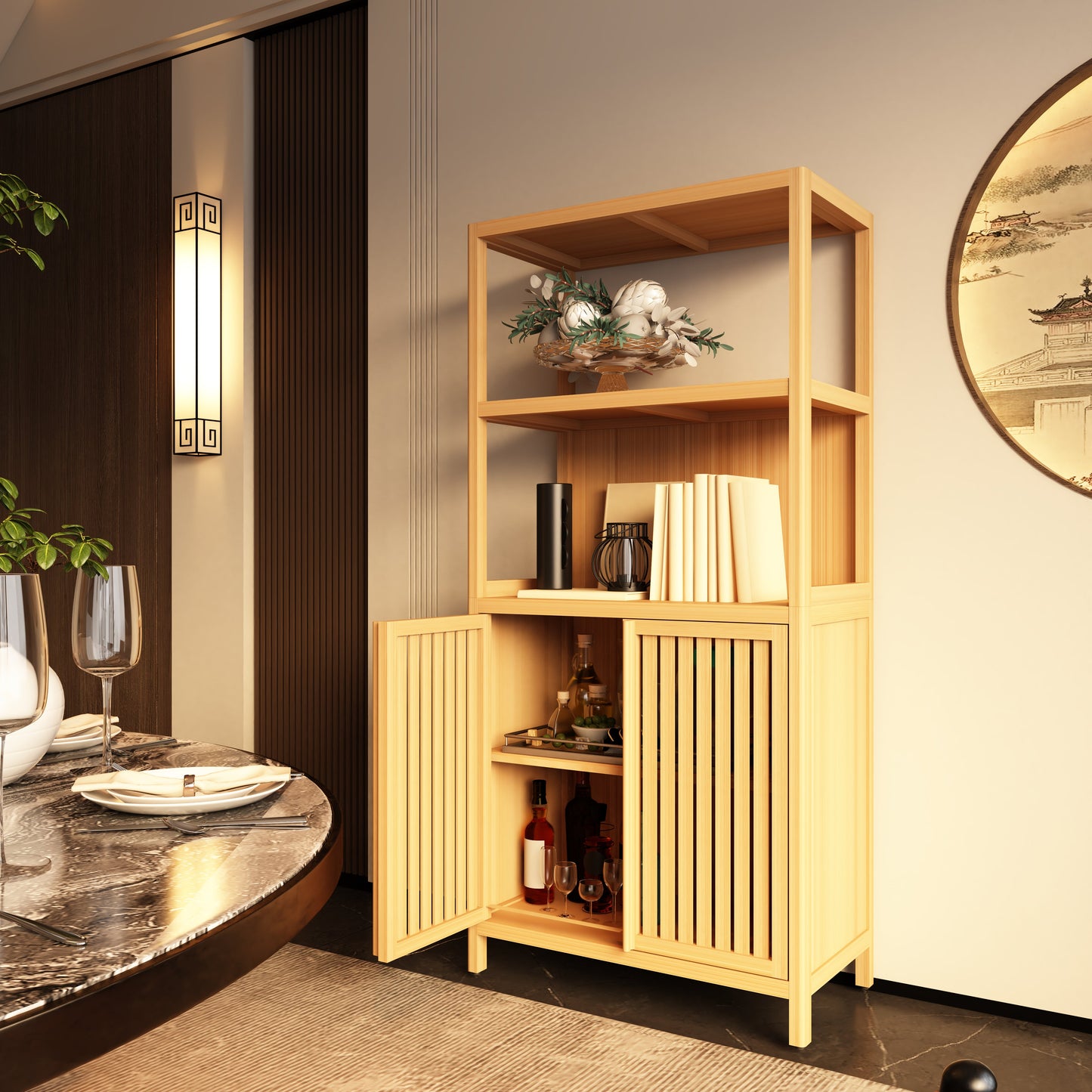 Bamboo Storage Cabinet