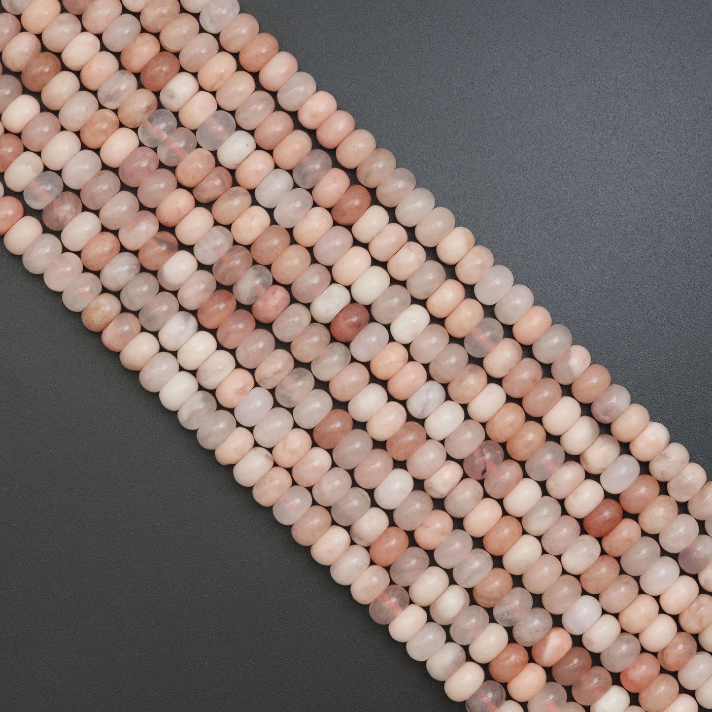 5x8mm Smooth Rondelle Pink Aventurine Beads, Sku#U1918