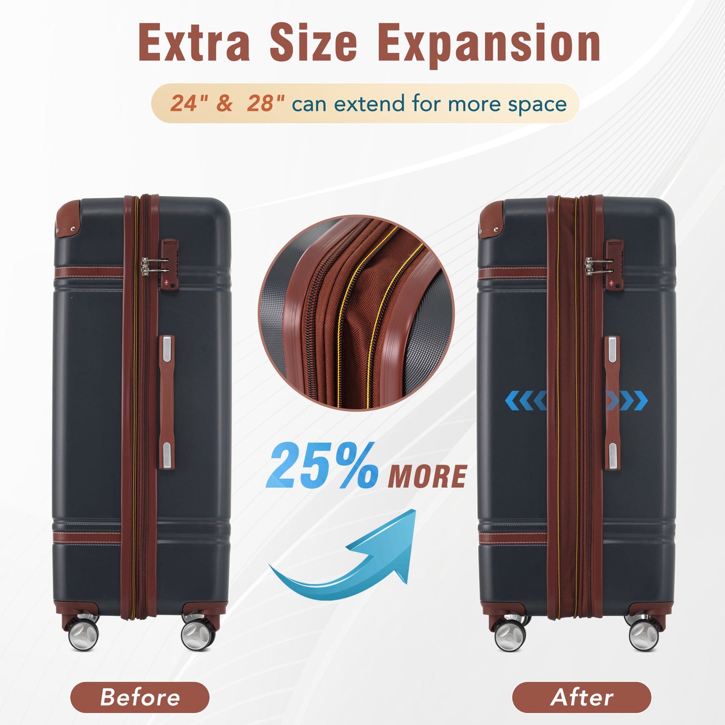 Hardshell Luggage Sets - 4 Pieces with TSA Lock