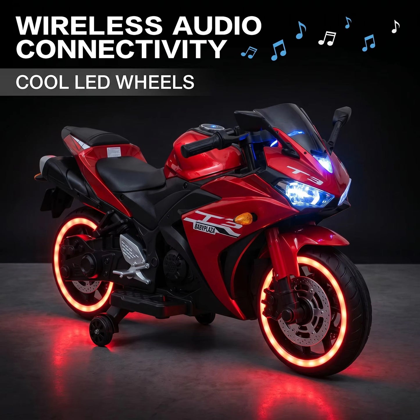 Kids Motorcycle 12V Ride-On Toy for Ages 3-8