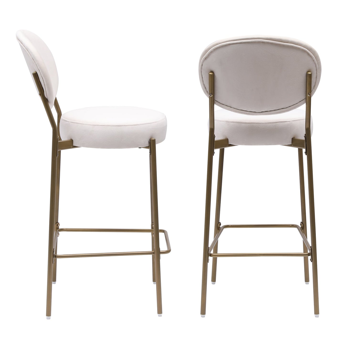 29'' Upholstered Bar Stools Velvet Counter Stool Set of 2