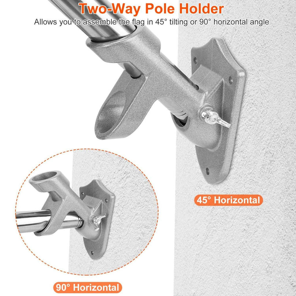 6Ft Stainless Steel Wall Mounted Flag Pole