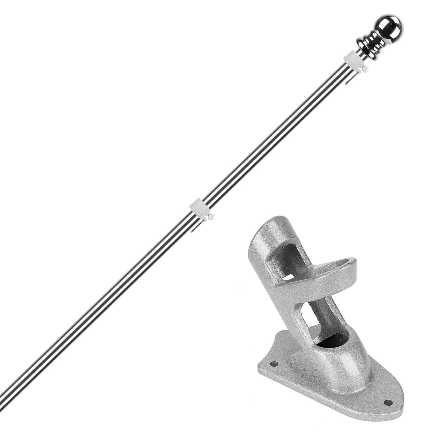 6Ft Stainless Steel Wall Mounted Flag Pole