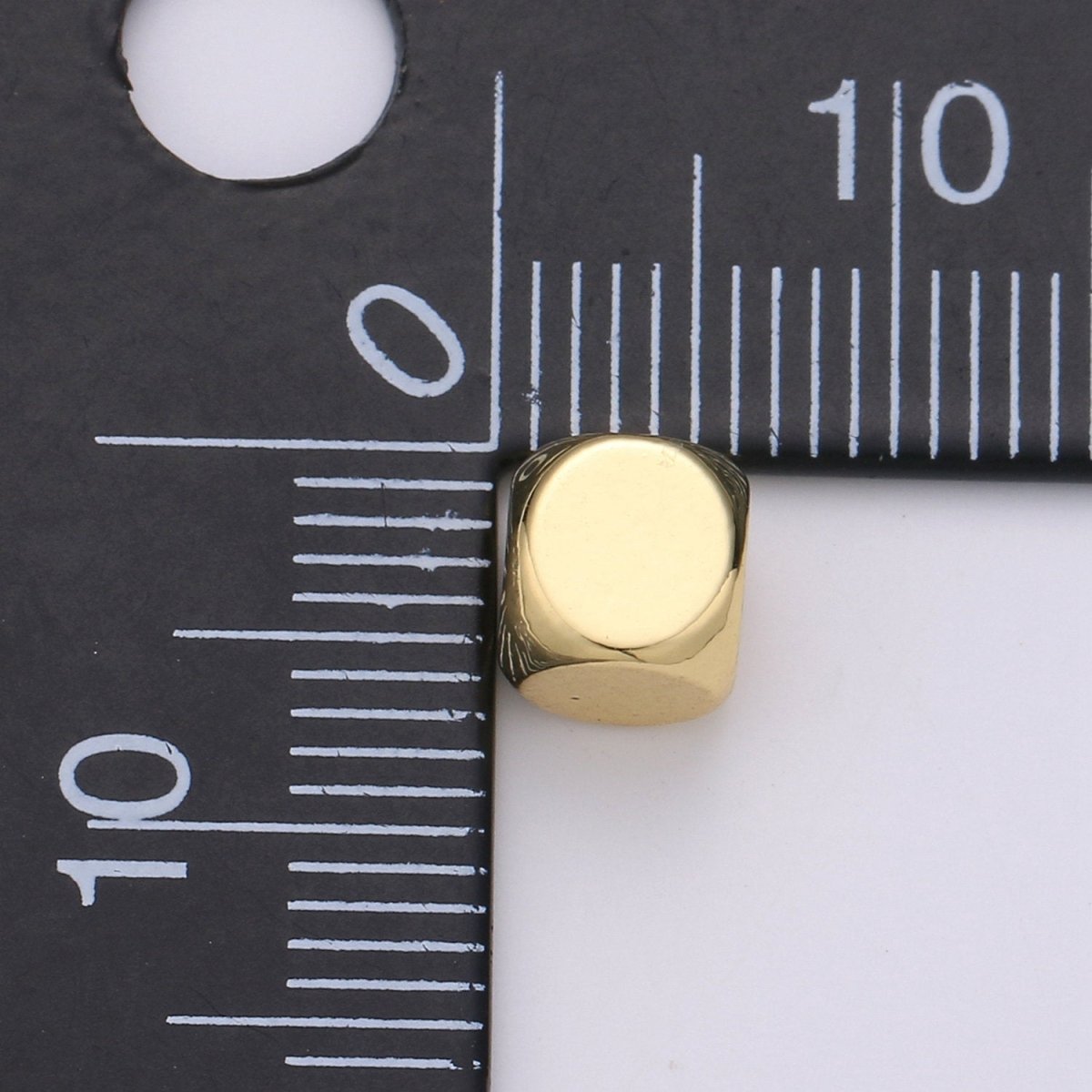 6X6mm 14k Shiny Gold Cube Beads, Square Tube Beads, Spacer Beads, Bracelet Beads, Solid Tube Beads, Gold Filled Findings, B-300