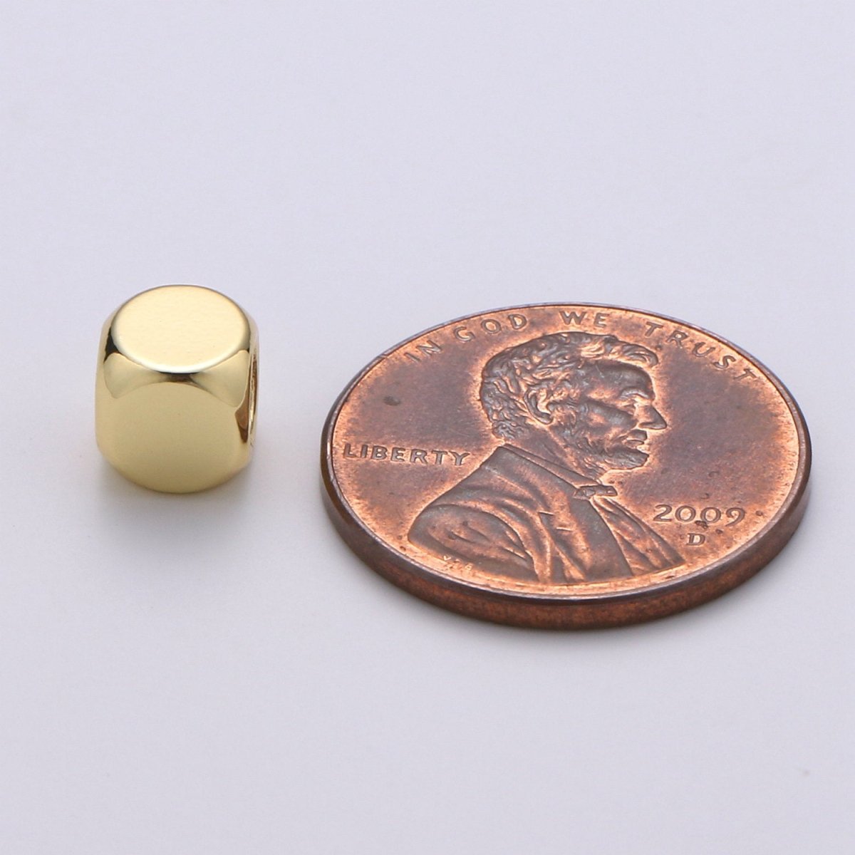 6X6mm 14k Shiny Gold Cube Beads, Square Tube Beads, Spacer Beads, Bracelet Beads, Solid Tube Beads, Gold Filled Findings, B-300