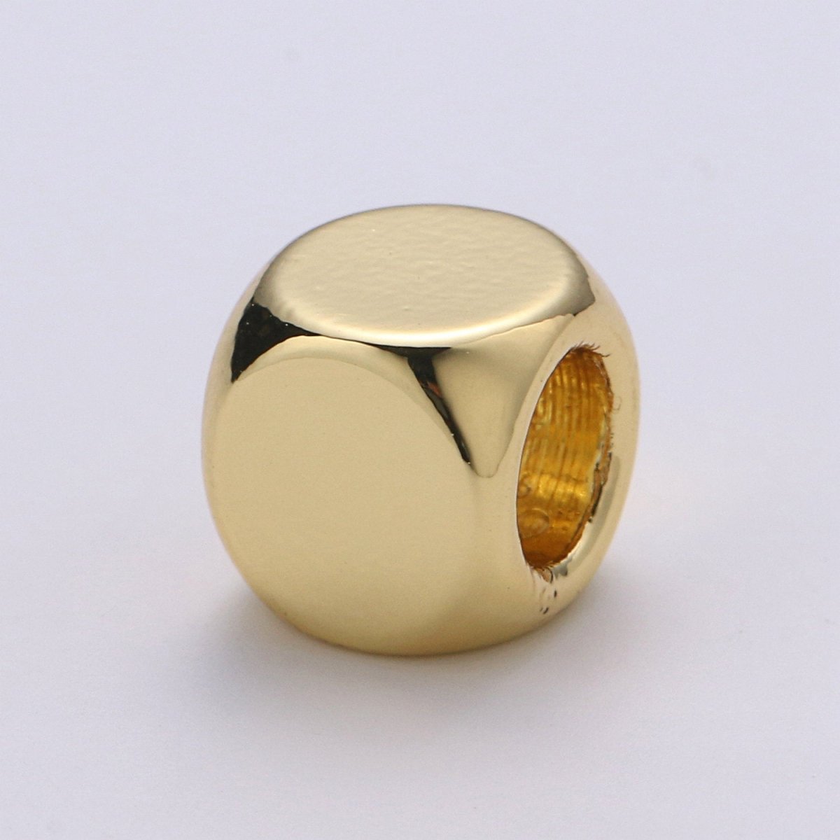 6X6mm 14k Shiny Gold Cube Beads, Square Tube Beads, Spacer Beads, Bracelet Beads, Solid Tube Beads, Gold Filled Findings, B-300