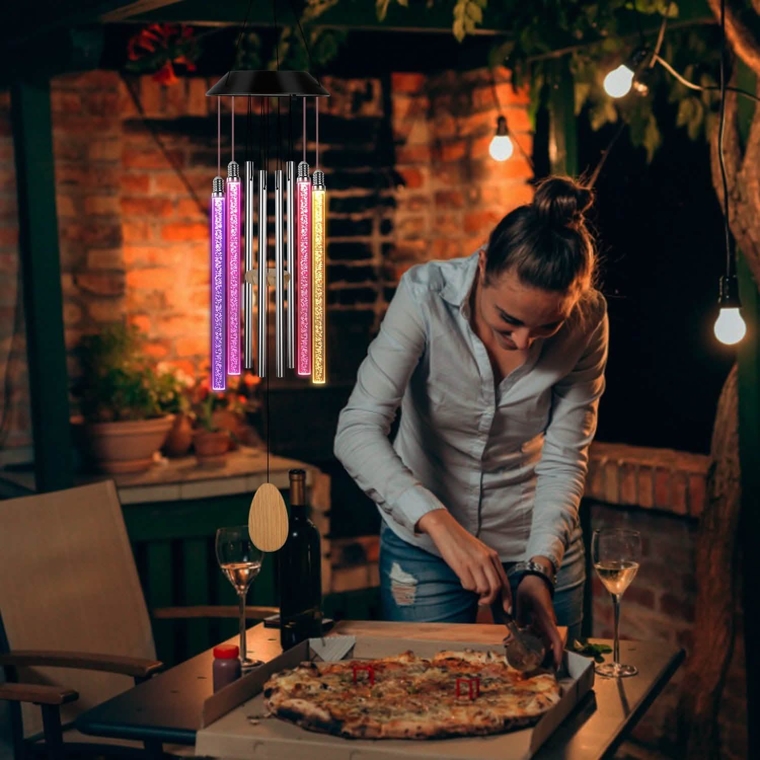 7 Color Changing Solar Wind Chime Lights