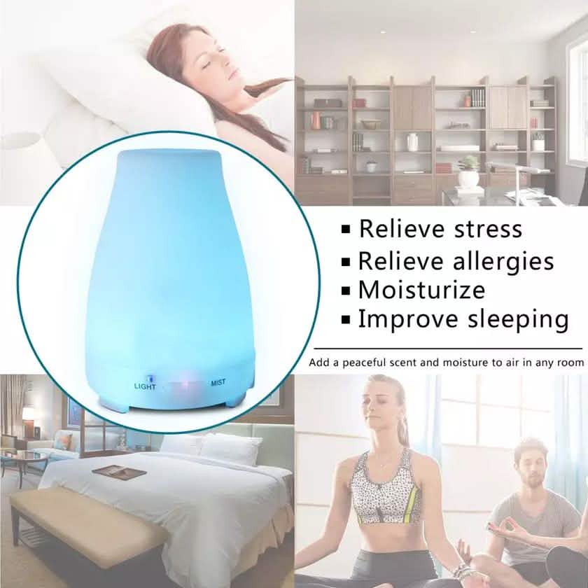 7 Color LED 200ML Ultrasonic Essential Oil Aroma Diffuser and Humidifier with Remote