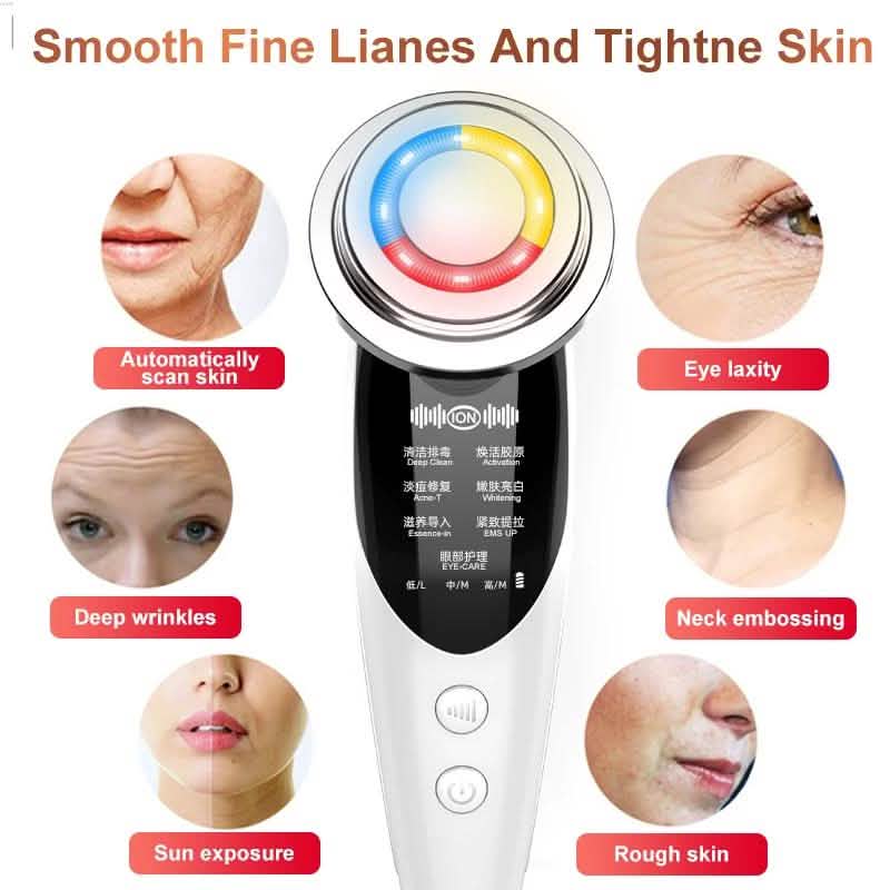 Appareils de soins de la peau radio AmazeFan RF et EMS 7-en-1
