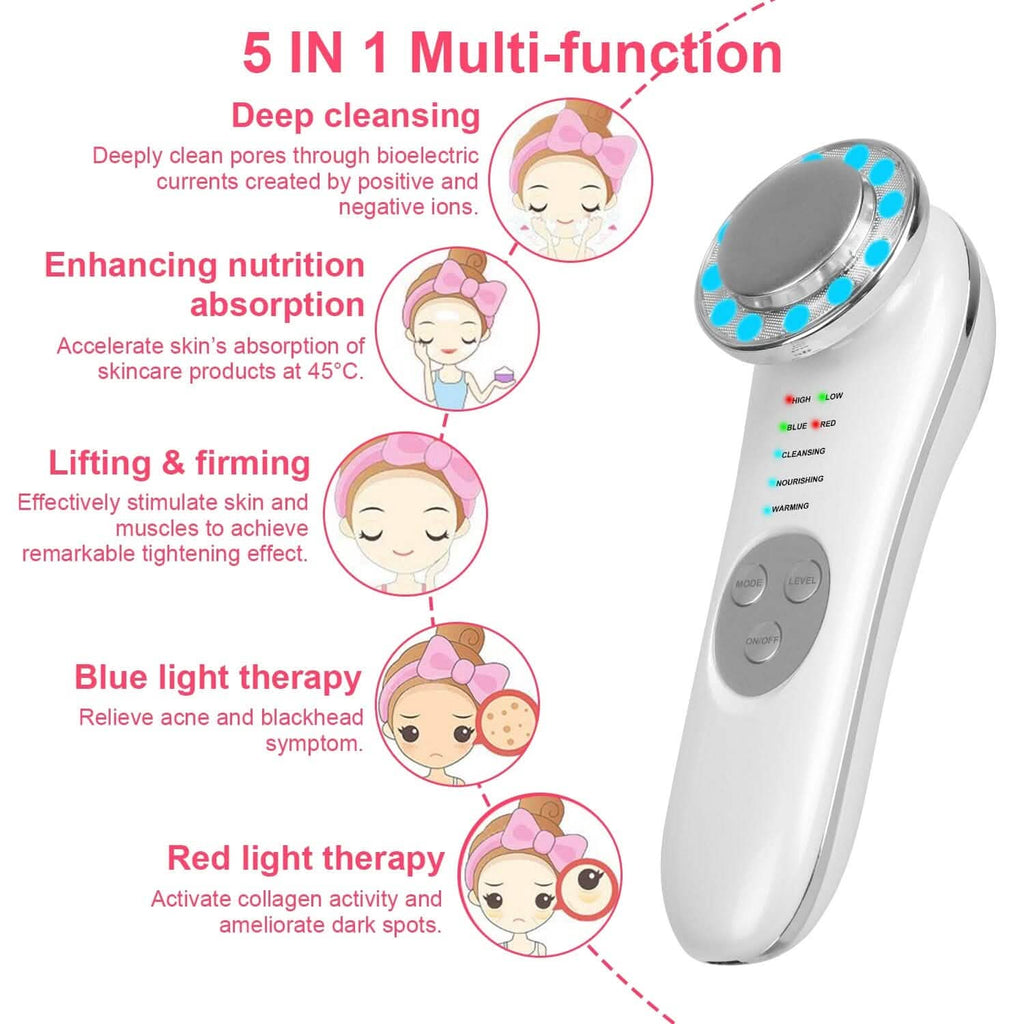 7-in-1 Facial Massager Ultrasonic High Frequency Face Lifting Machine