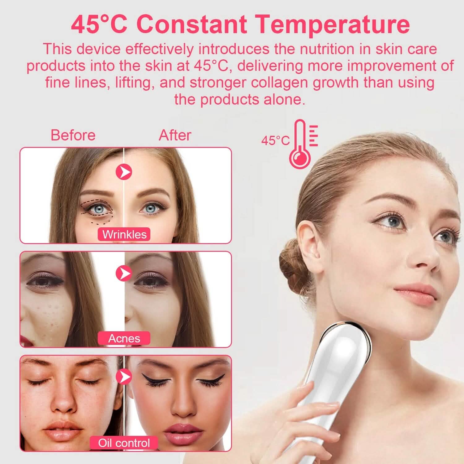 7-in-1 Facial Massager Ultrasonic High Frequency Face Lifting Machine