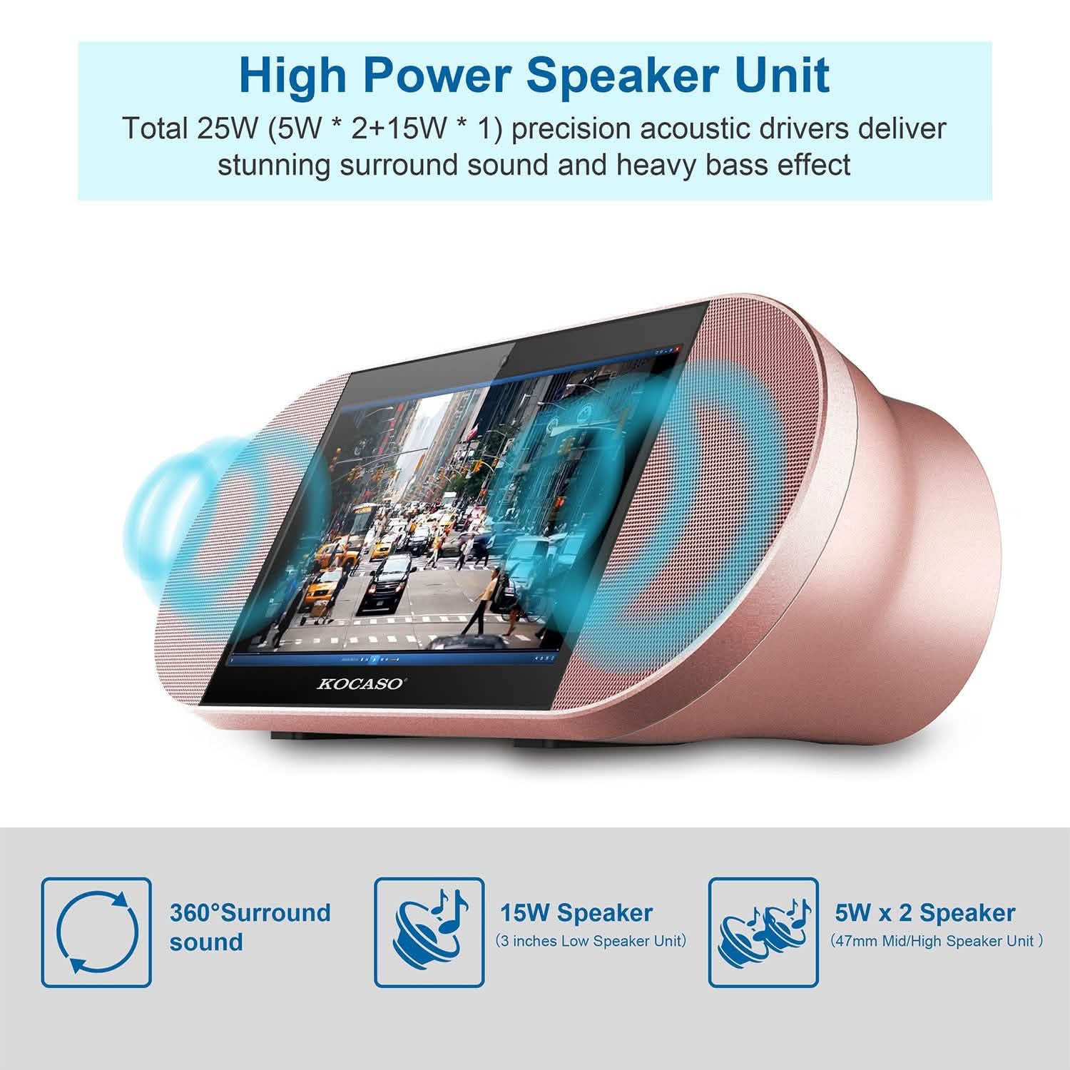 7-Inch Touch Screen Android Tablet PC with Wireless Speaker
