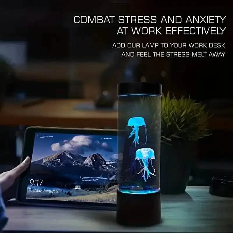 7" Jellyfish Lava Lamp Aquarium - Vibrant LED Lighting with 7 Dynamic Color Changing Settings