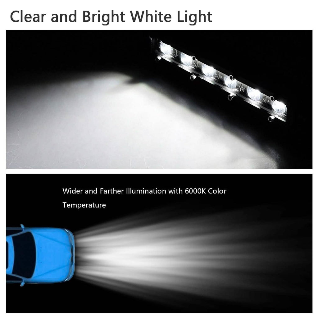 Barre lumineuse à LED 7" simple rangée - Projecteurs tout-terrain