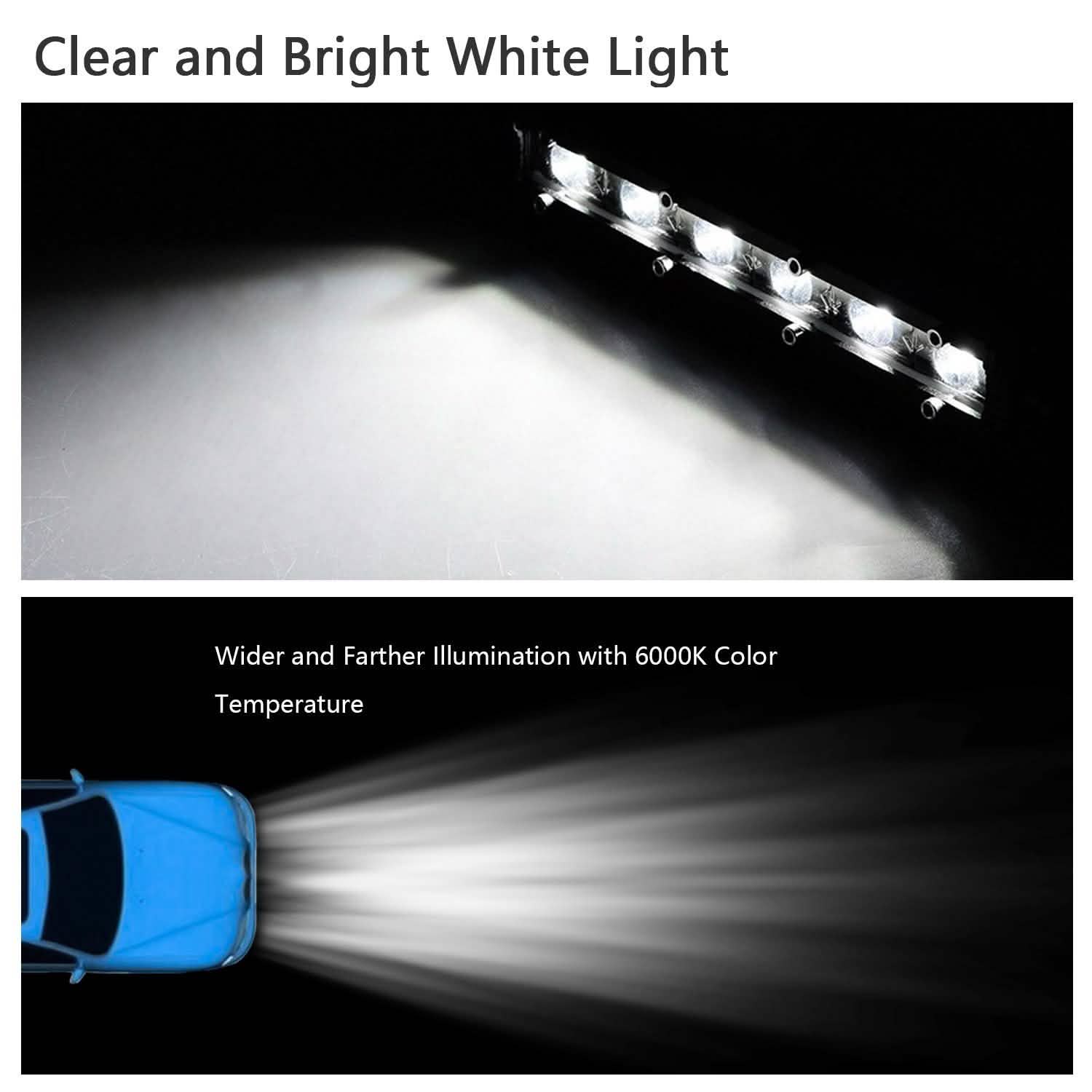 Barre lumineuse à LED 7" simple rangée - Projecteurs tout-terrain