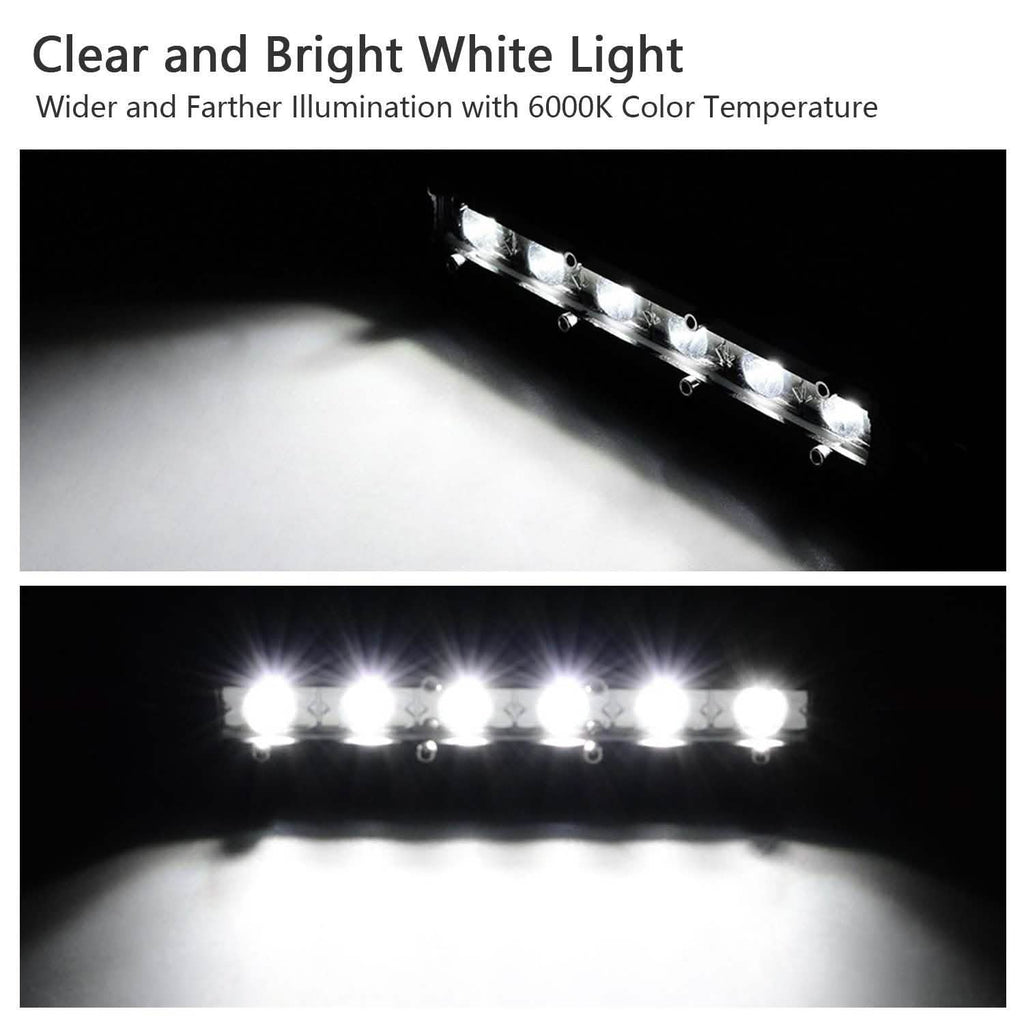 Barre lumineuse à LED 7" simple rangée - Projecteurs tout-terrain