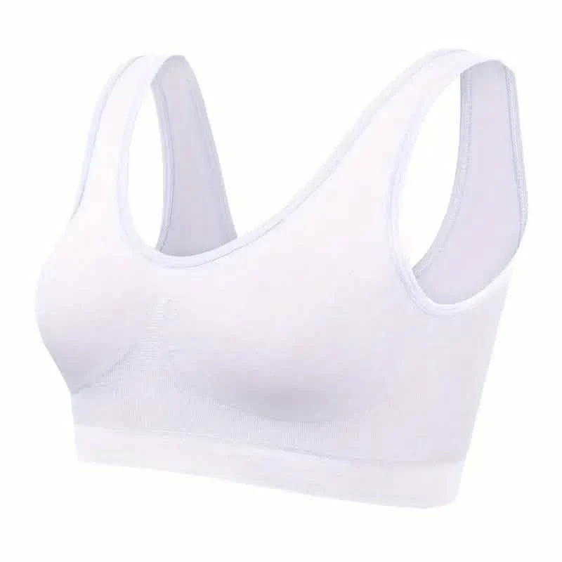 7-Pack: Solid Seamless Bra, Comfy Breathable Sporty Bra for Women's Lingerie & Underwear