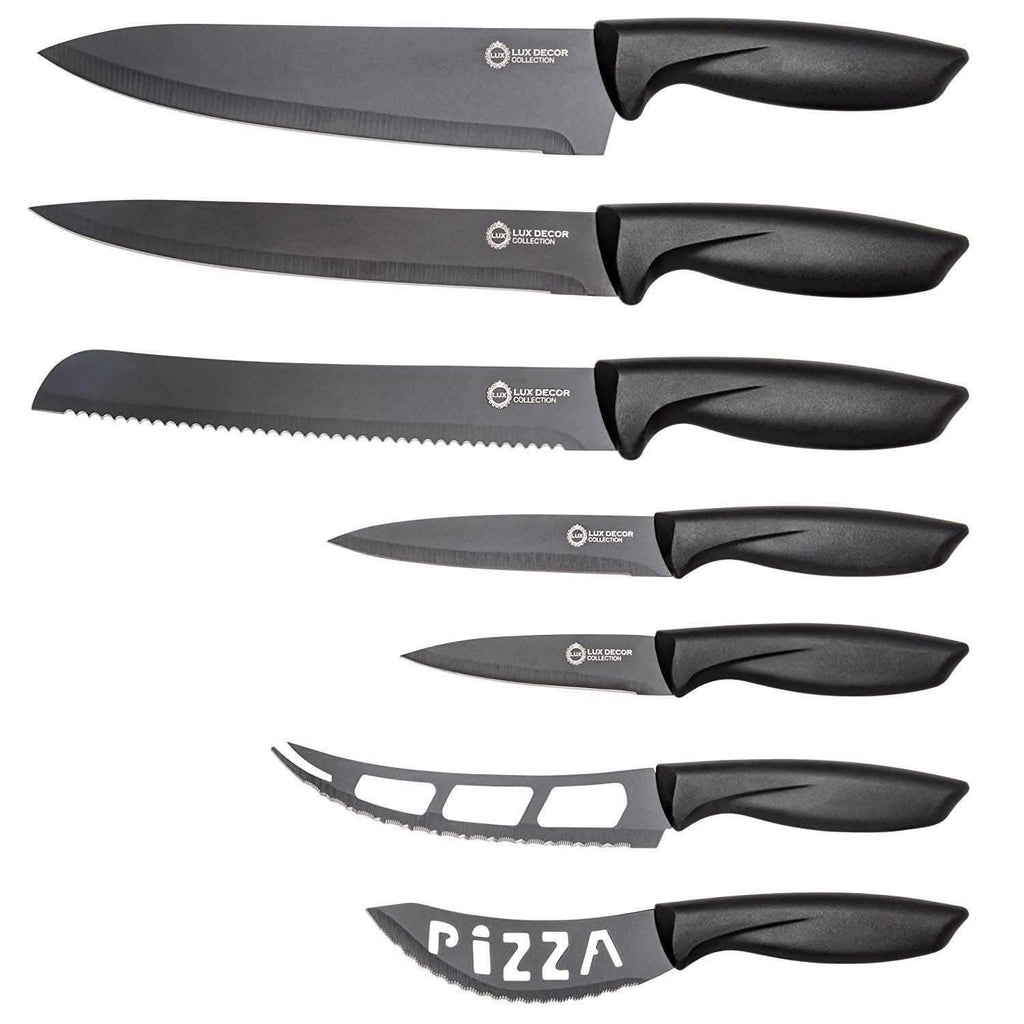 7-Piece Set: Chef Knife, Bread, Carving, Utility, Pairing, Cheese, Pizza