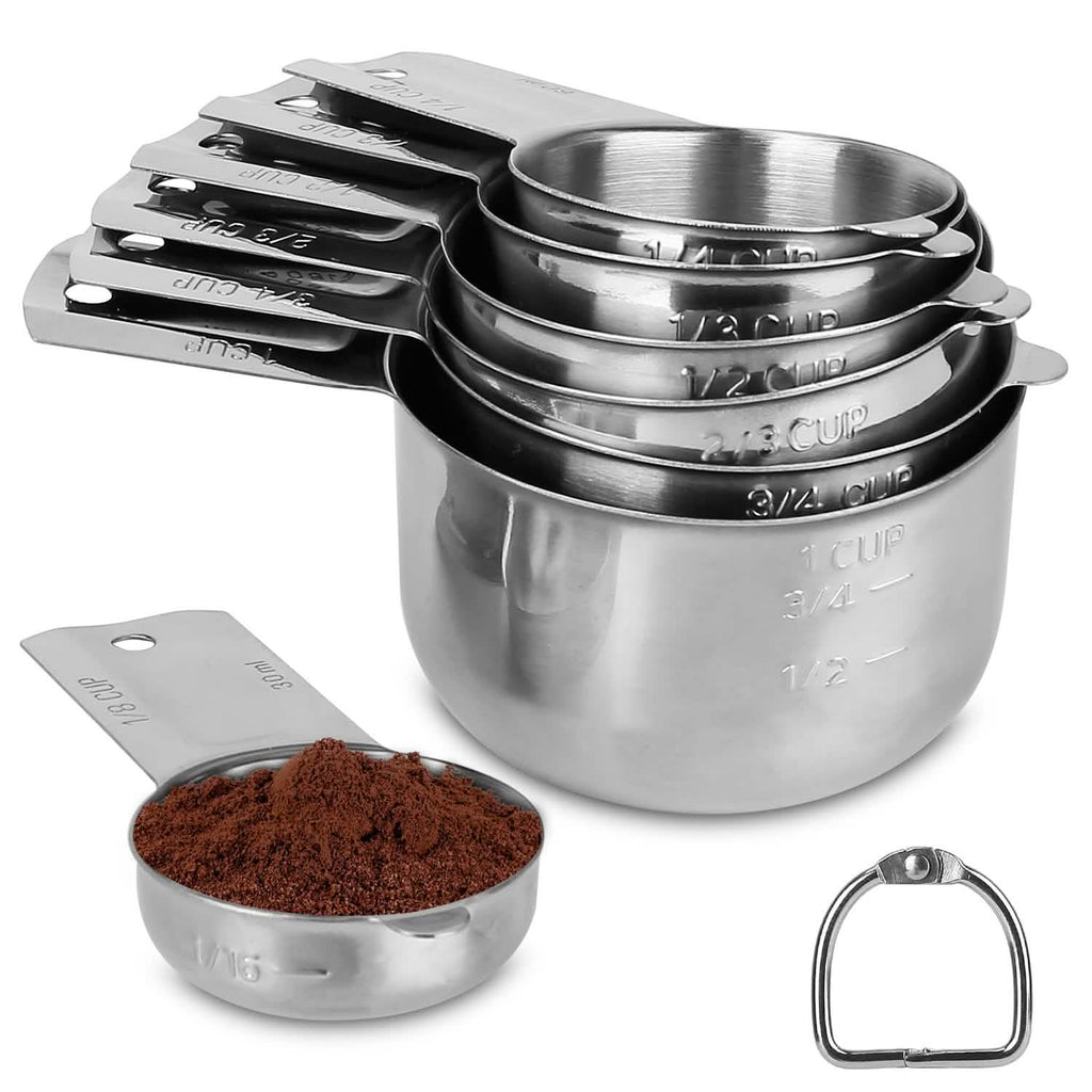 7-Piece: Stainless Steel Measuring Cups