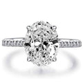 7.00 CTTW Oval Cut Engagement Ring in White Gold