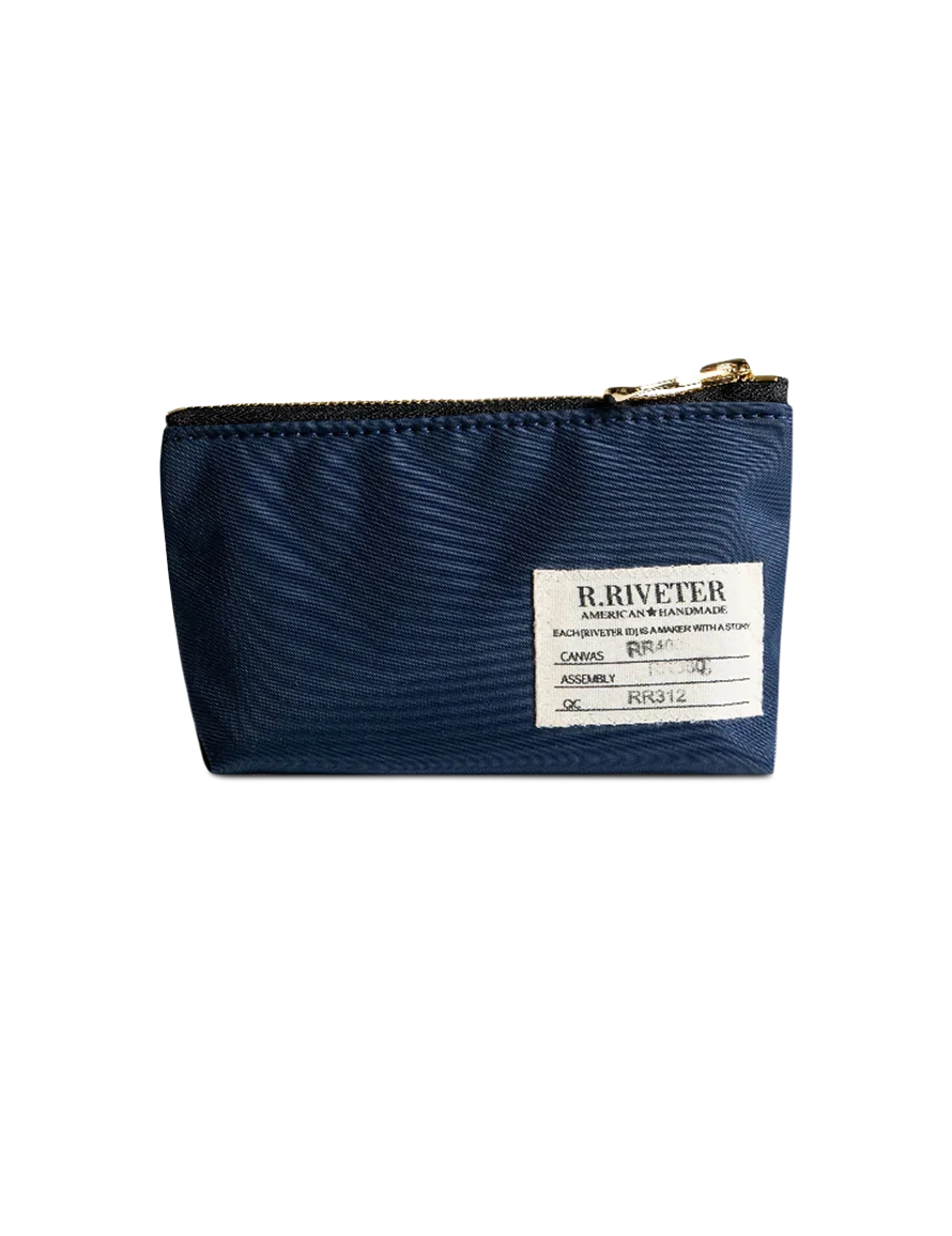 Lucy Mini Zipper Pouch | Navy Nylon