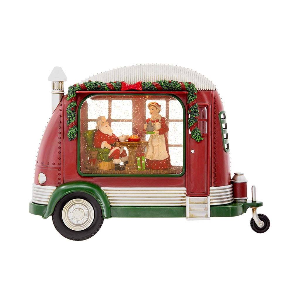 Christmas Plastic/Rsin Camper with Mr & Mrs Santa