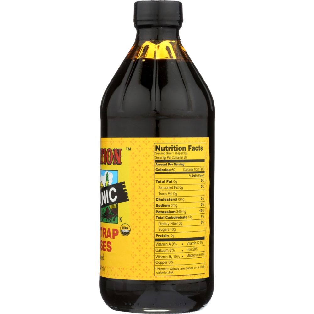PLANTATION: Organic Blackstrap Molasses, 15 oz
