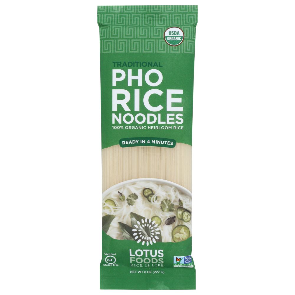 LOTUS FOODS: Noodles Rice Pho Org, 8 oz