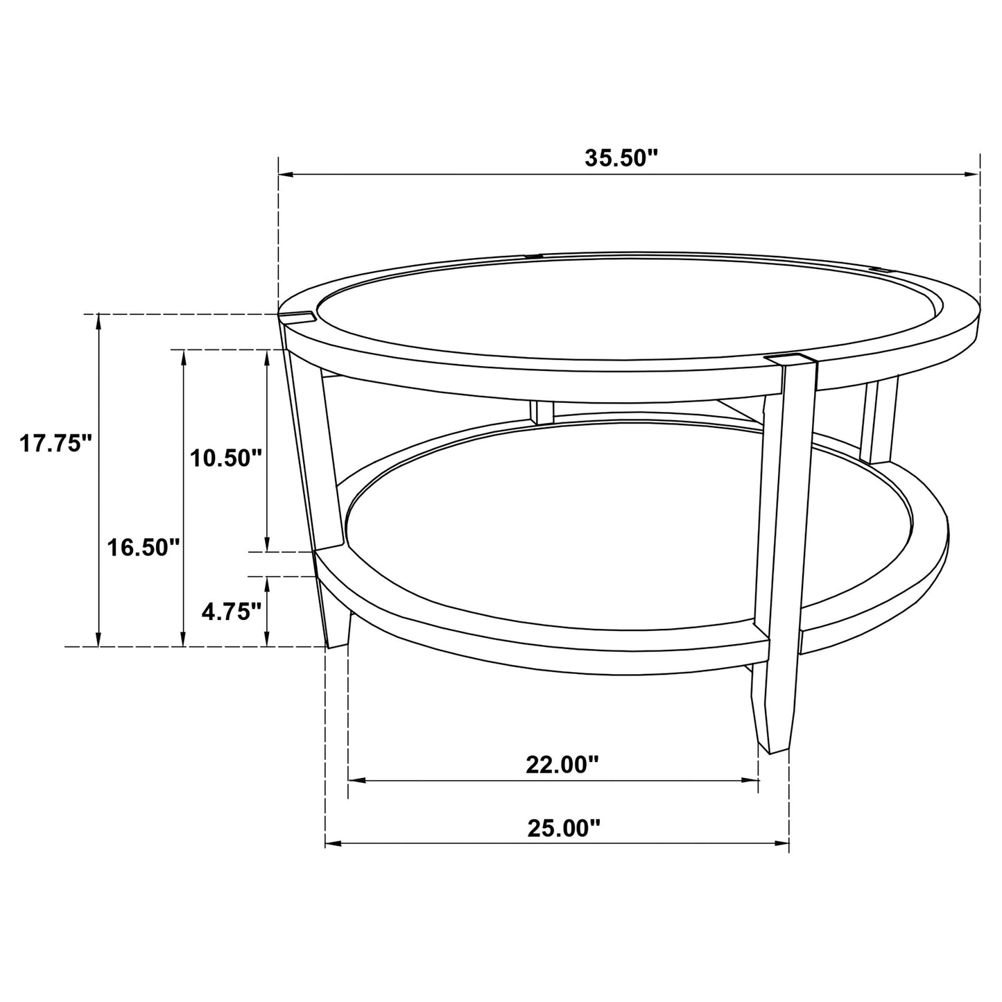 Camillo 2-piece Round Coffee and End Table Set Maple