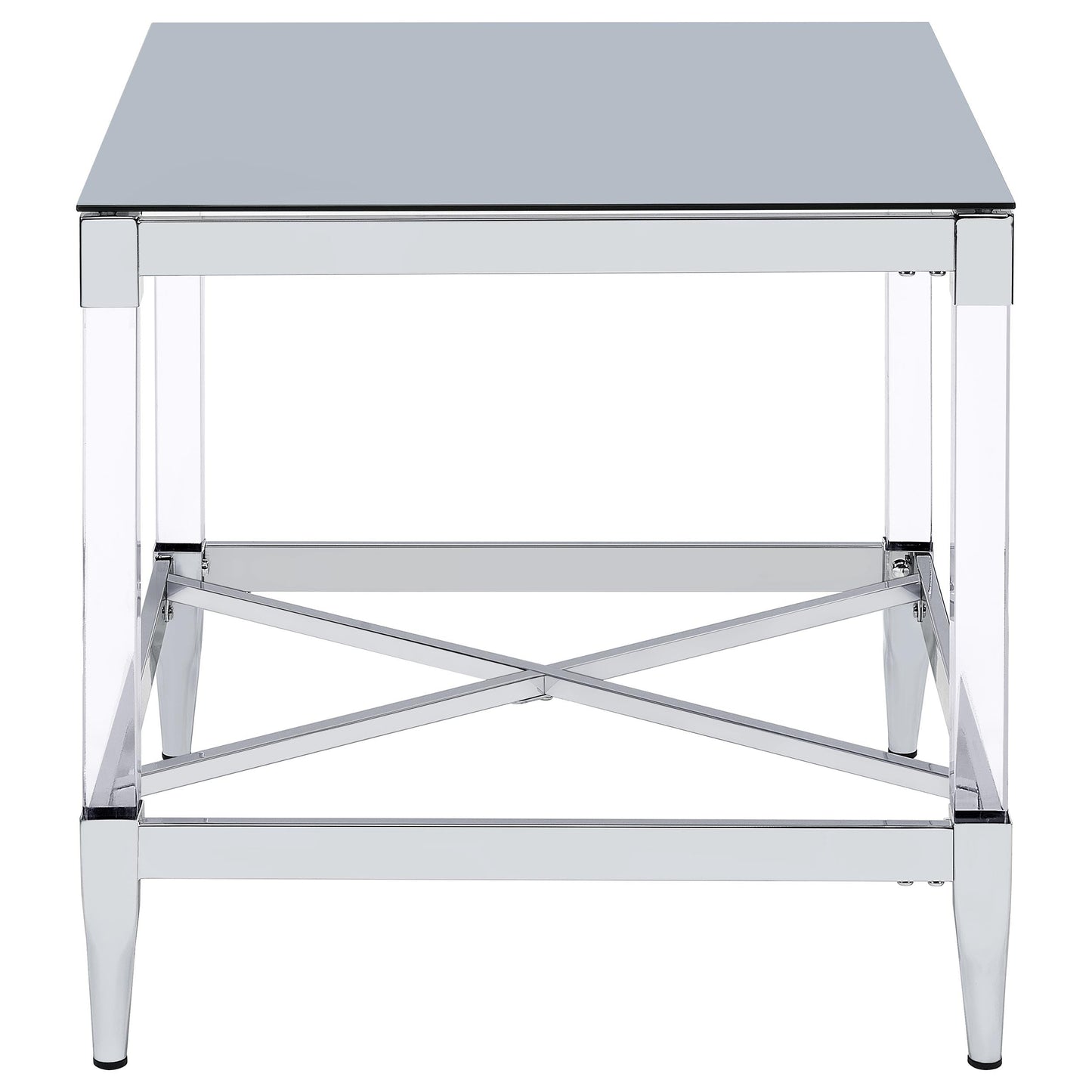 Lindley 2-piece Square Coffee and End Table Set Chrome