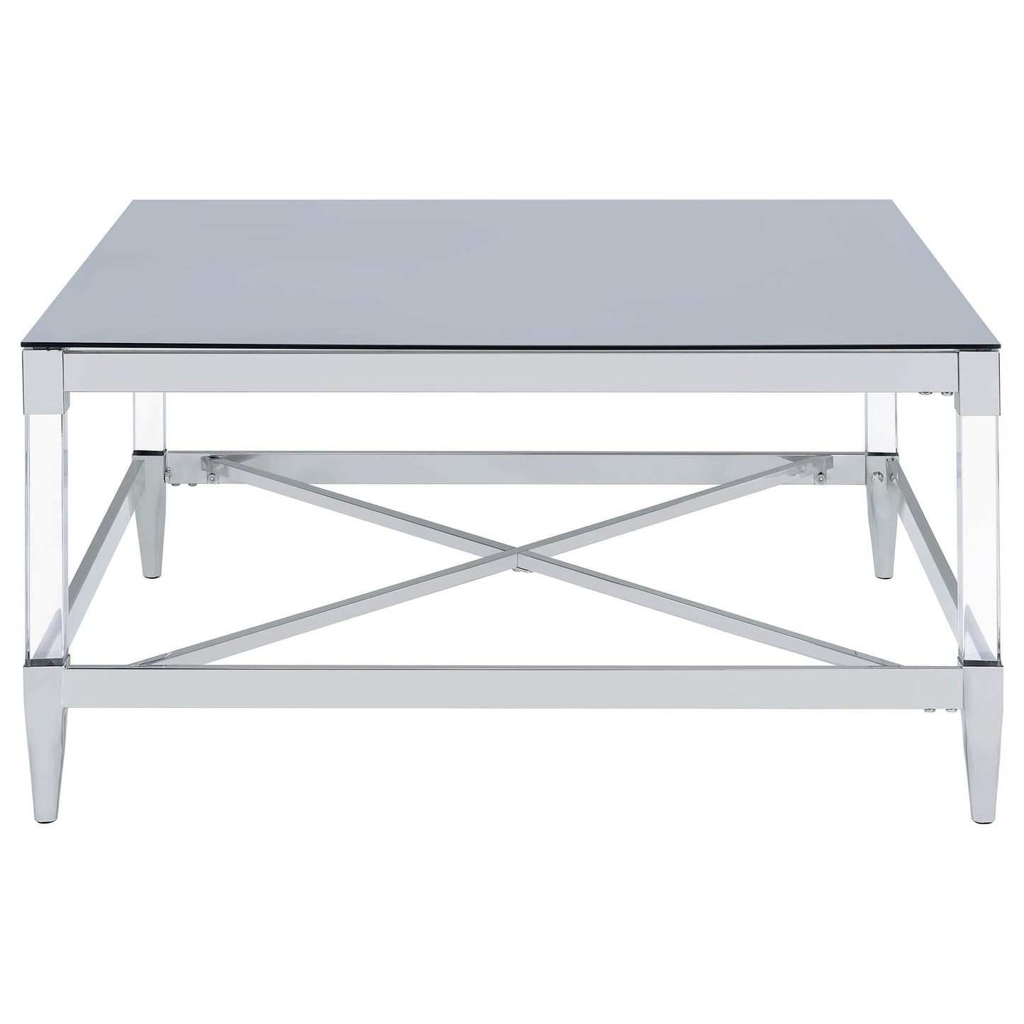 Lindley 2-piece Square Coffee and End Table Set Chrome
