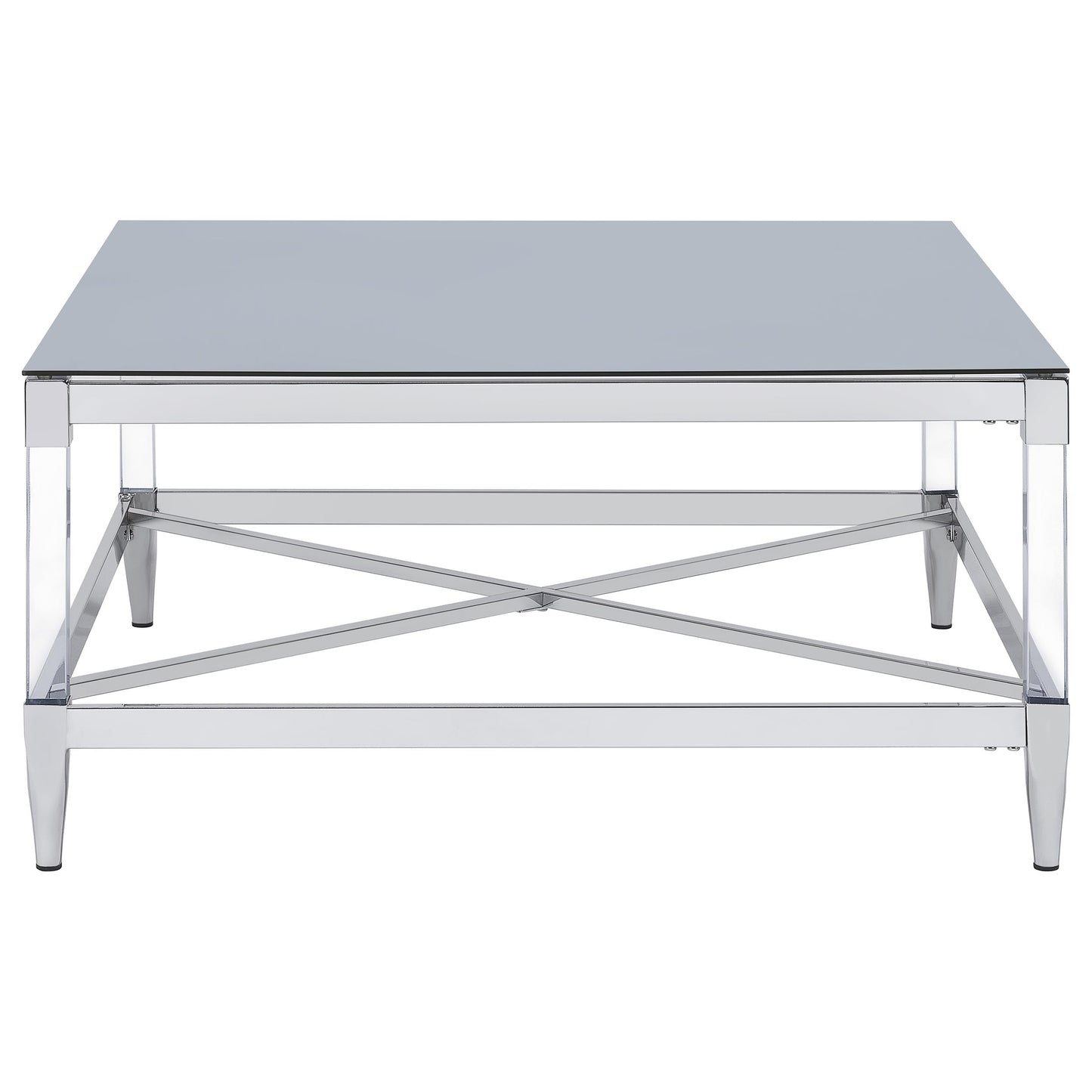 Lindley 2-piece Square Coffee and End Table Set Chrome