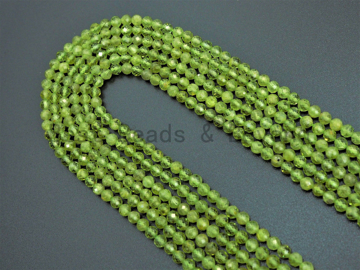 High Quality Natural Olivine Peridot Round Faceted beads, 2mm/3mm/4mm Tiny Sparkly Peridot Gemstone Beads, 15.5inch strand, SKU#U358
