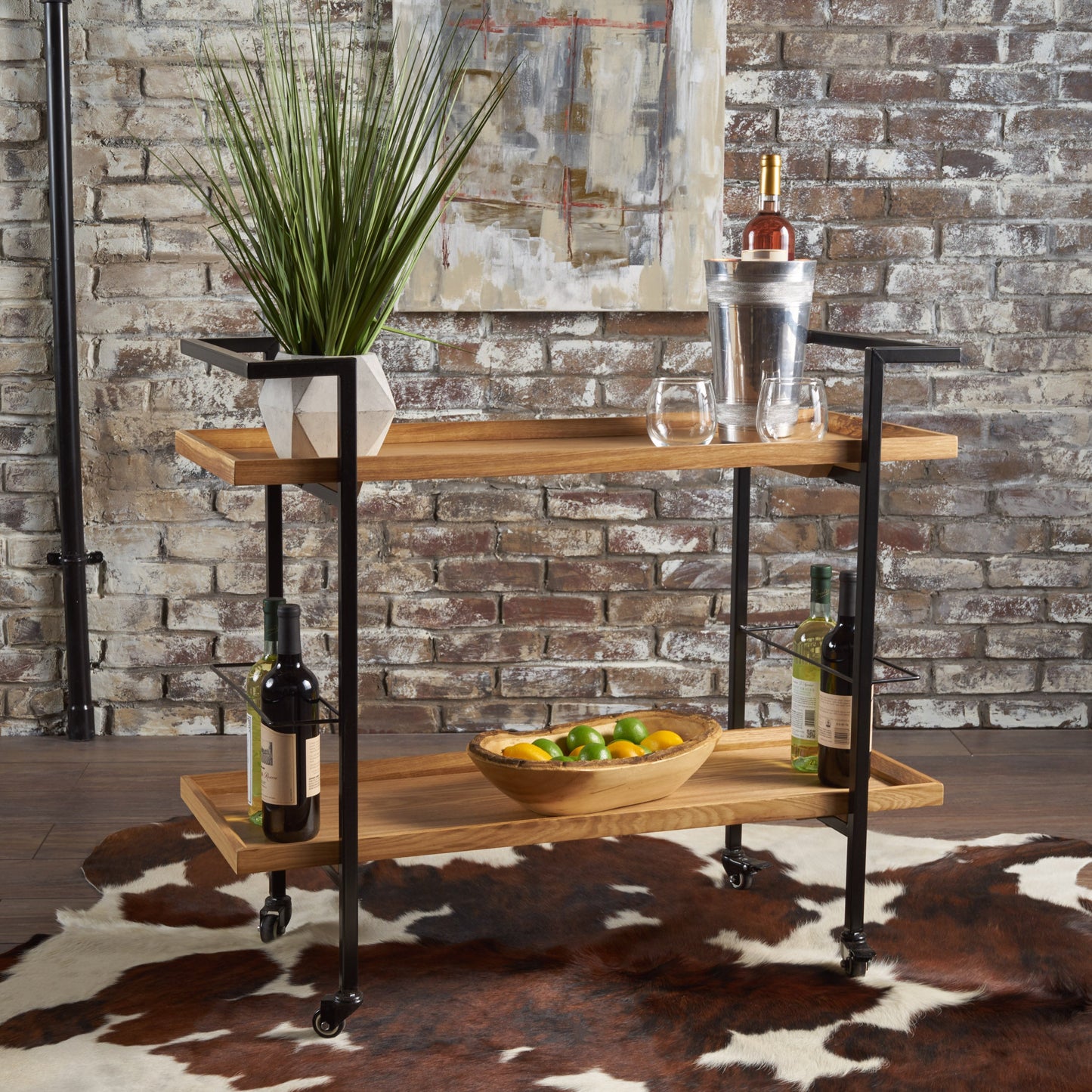 Modern Industrial Bar Cart