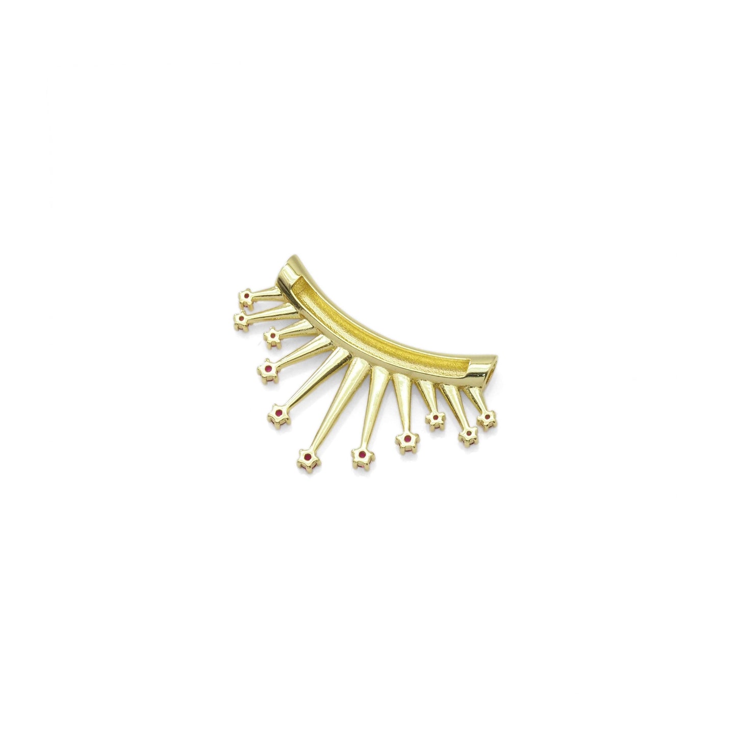 Colorful CZ Gold Celebration Dream Star Tube Pendant, Sku#LX337