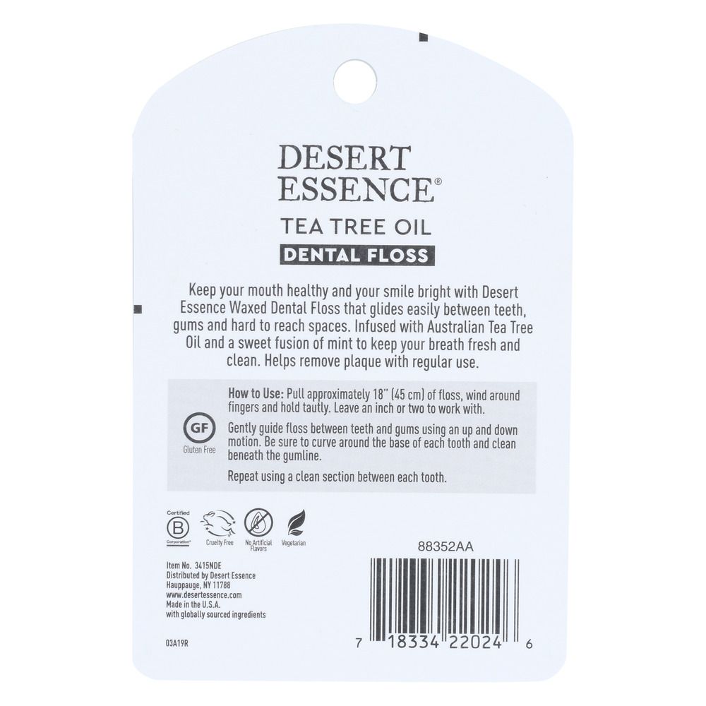 DESERT ESSENCE: Dental Floss Tea Tree Oil, 50 Yards