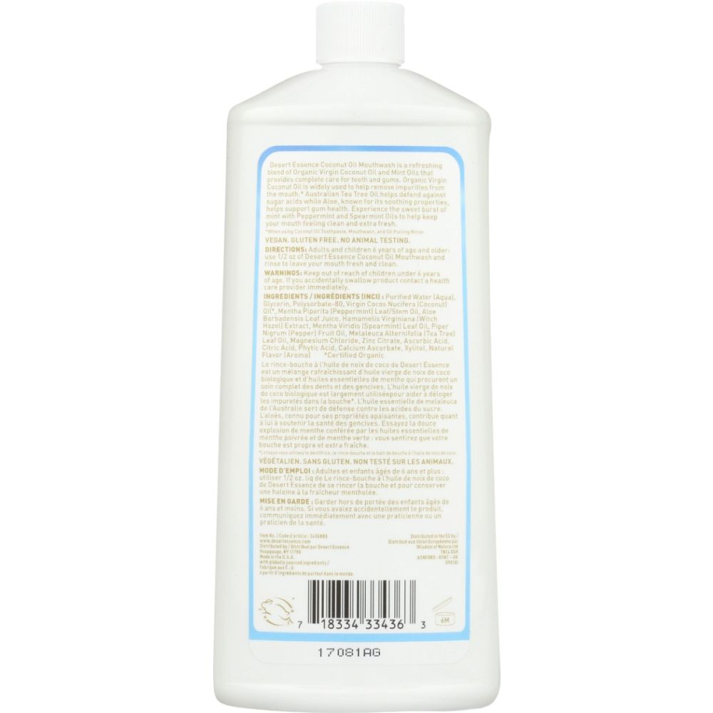 DESERT ESSENCE: Mouthwash Coconut Oil, 16 fl oz